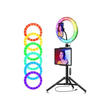 32cm Dimmable RGB Full Color LED Selfie Ring Light 13 Inch MJ30 Soft Ring Light Camera Phone Photography Video  Led Light Hoop detail image