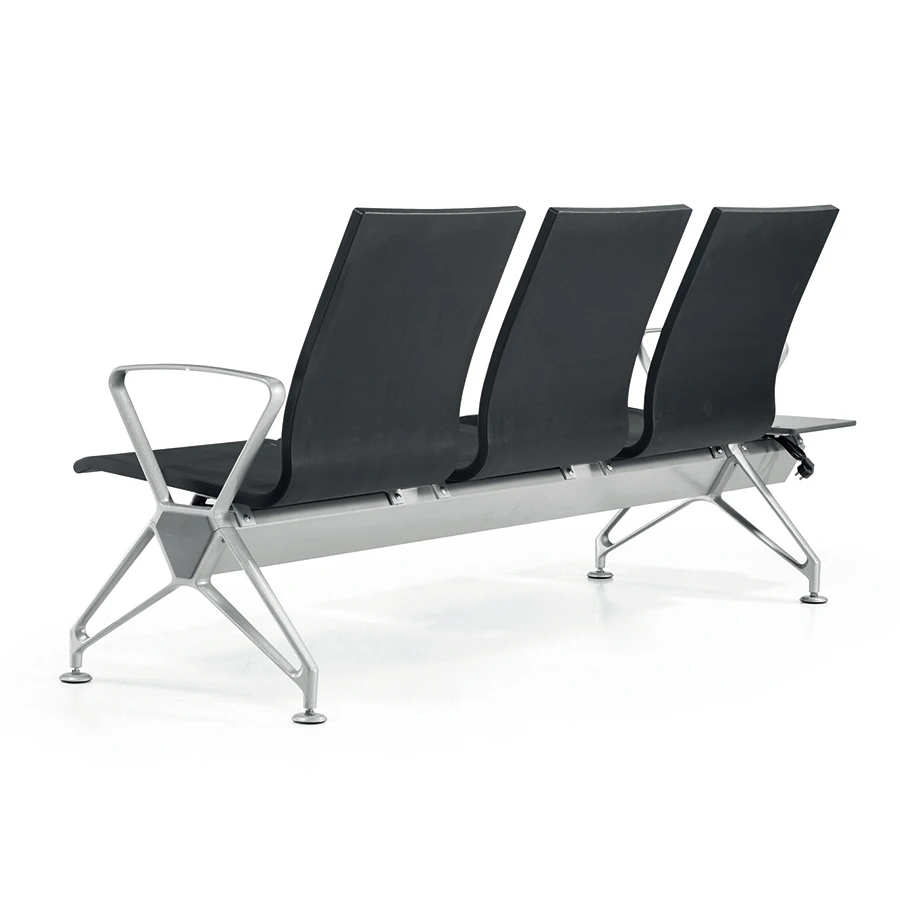 Modern Public Area Waiting Chair Pu Waiting Seat With Side Table Airport Waiting Chairs for 2 3 4 5 Seats