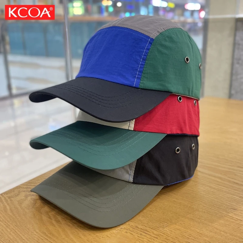 Oem Custom Design Baseball Logo Sport 5 Panel Cap Nylon Running Hat Camping Cap
