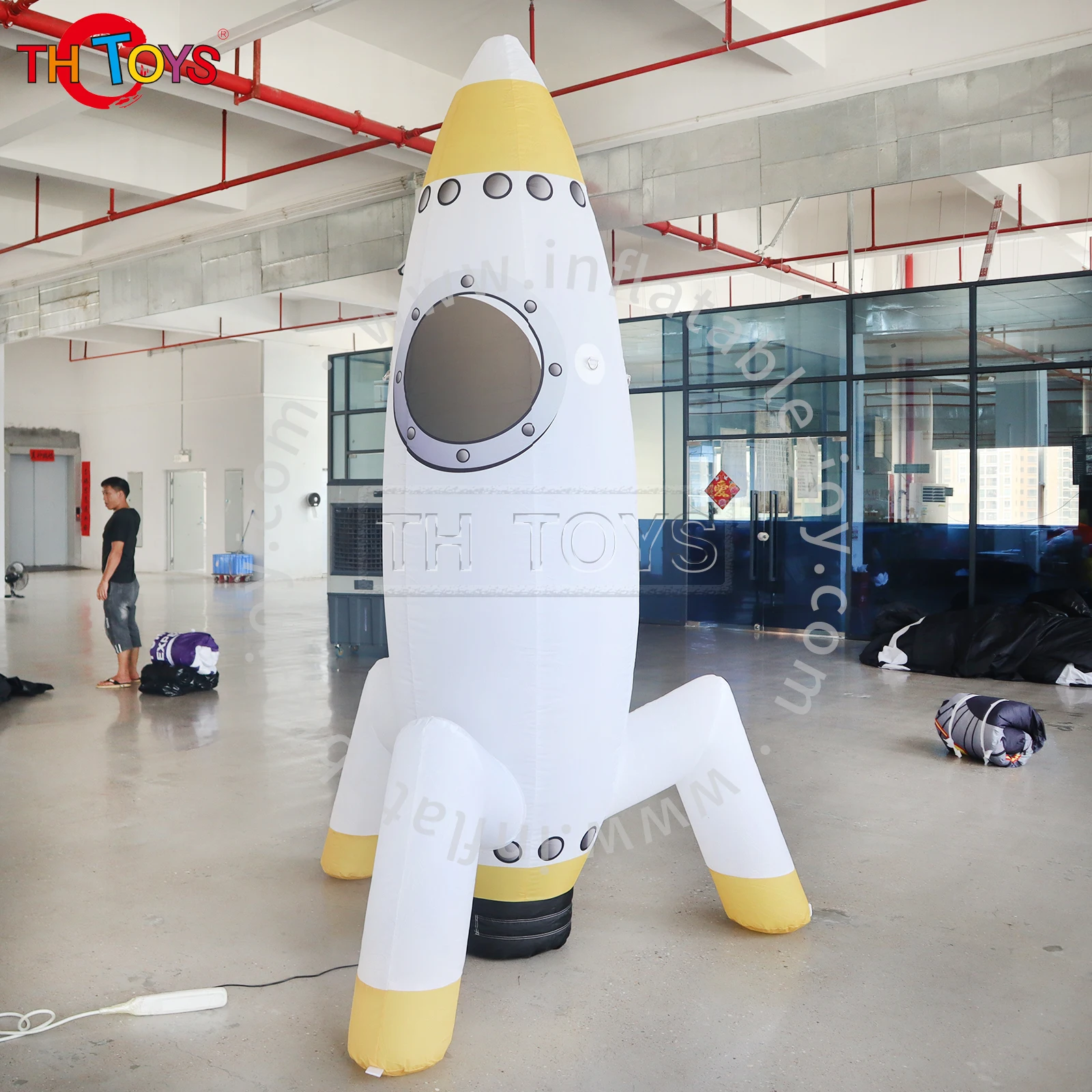 Target Inflatable Rocket Inflatable Rocket Space Plane Spaceship Model for Outdoor Holiday Yard ...