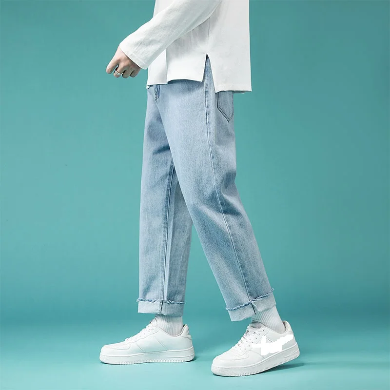 Wholesale Custom Trousers Street Trend Pants Retro Wash Loose StraightLeg  Mens Jeans for Men  China Jeans and Denim Pants price  MadeinChinacom