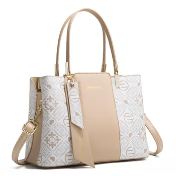 2024 new women's bag middle-aged women's handbag fashion shoulder messenger bag large capacity shopping bag