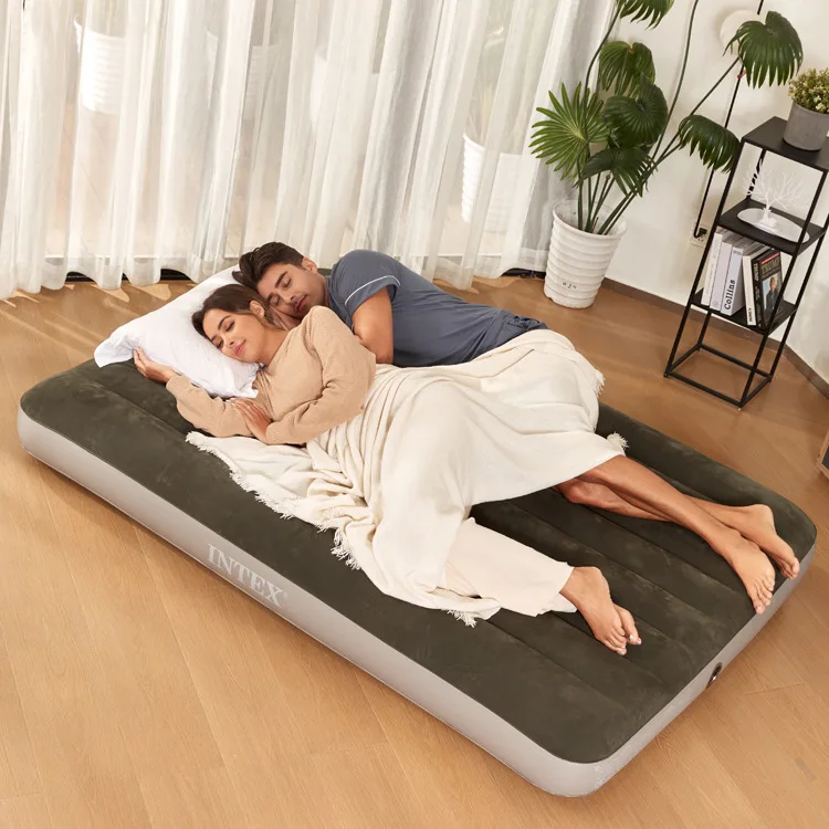 Single Folding Moisture Proof and Waterproof Outdoor Camping Double air  Mattress Airbed Luxury Portable air Bed Self Inflatable