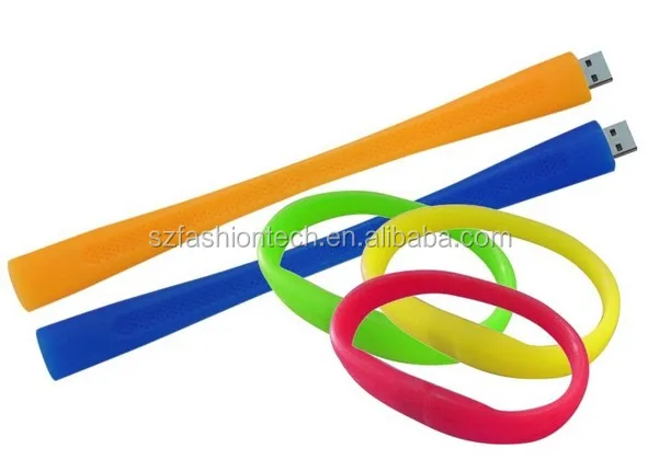 Soft rubber wristband USB memory stick Silicone bracelet USB Flash Drives novelty promotional gifts pen drive - ANKUX.COM
