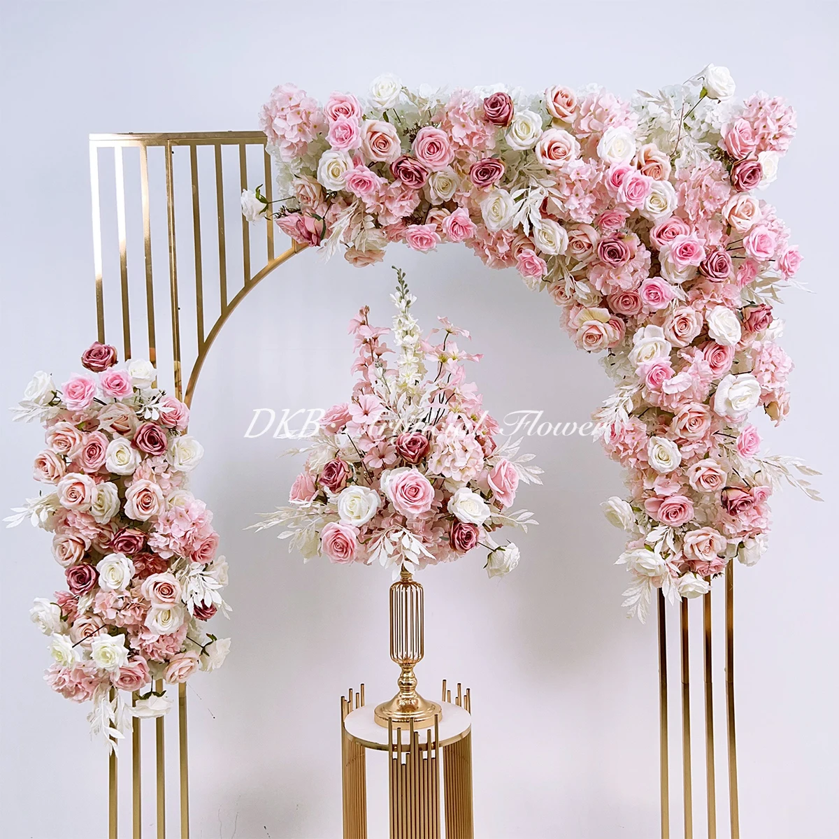 Dkb 2024 Hot Sale Direct Factory Pink And White Color Artificial Flower 