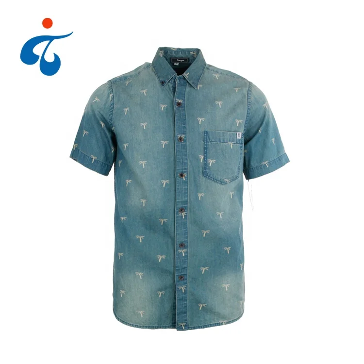 Made in China Comfortable Printed Denim Menswear Wholesale