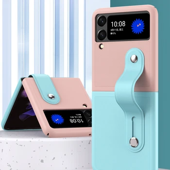 for samsung z flip 4 phone case Shockproof with Strap Girls Women Mobile Phone Case For Samsung Galaxy Z Flip 3 5G