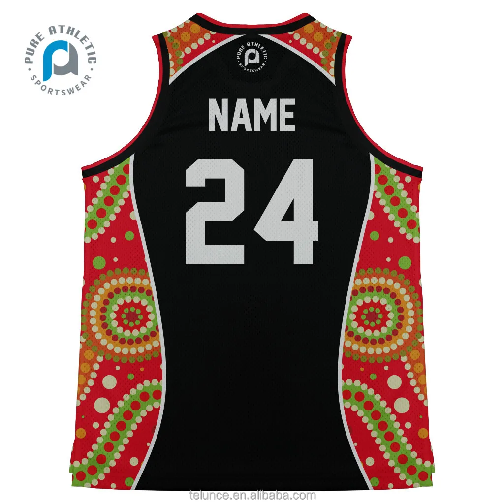 Pure 2024 Sublimation Maori Design Mens Basketball Team Jersey Custom Basketball Jersey Set