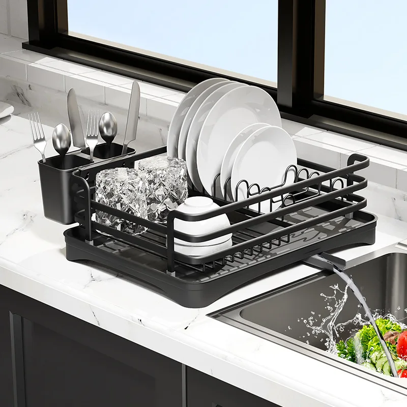 Versatile Kitchen Island Multi-Functional Dish Drain Rack