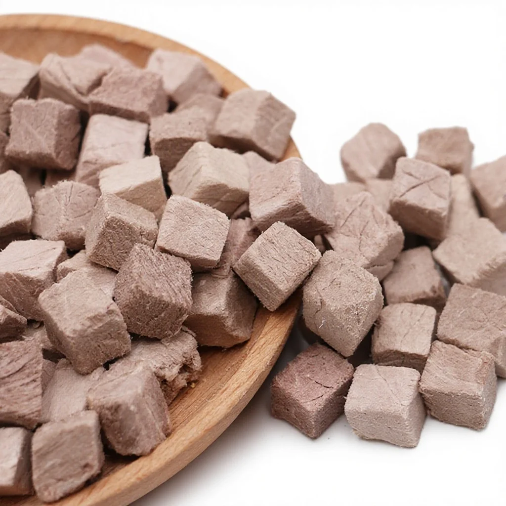Eco-friendly Premium Freeze-Dried Duck Meat Cube Treats for Cats-High-protein Grain-Free manufacture