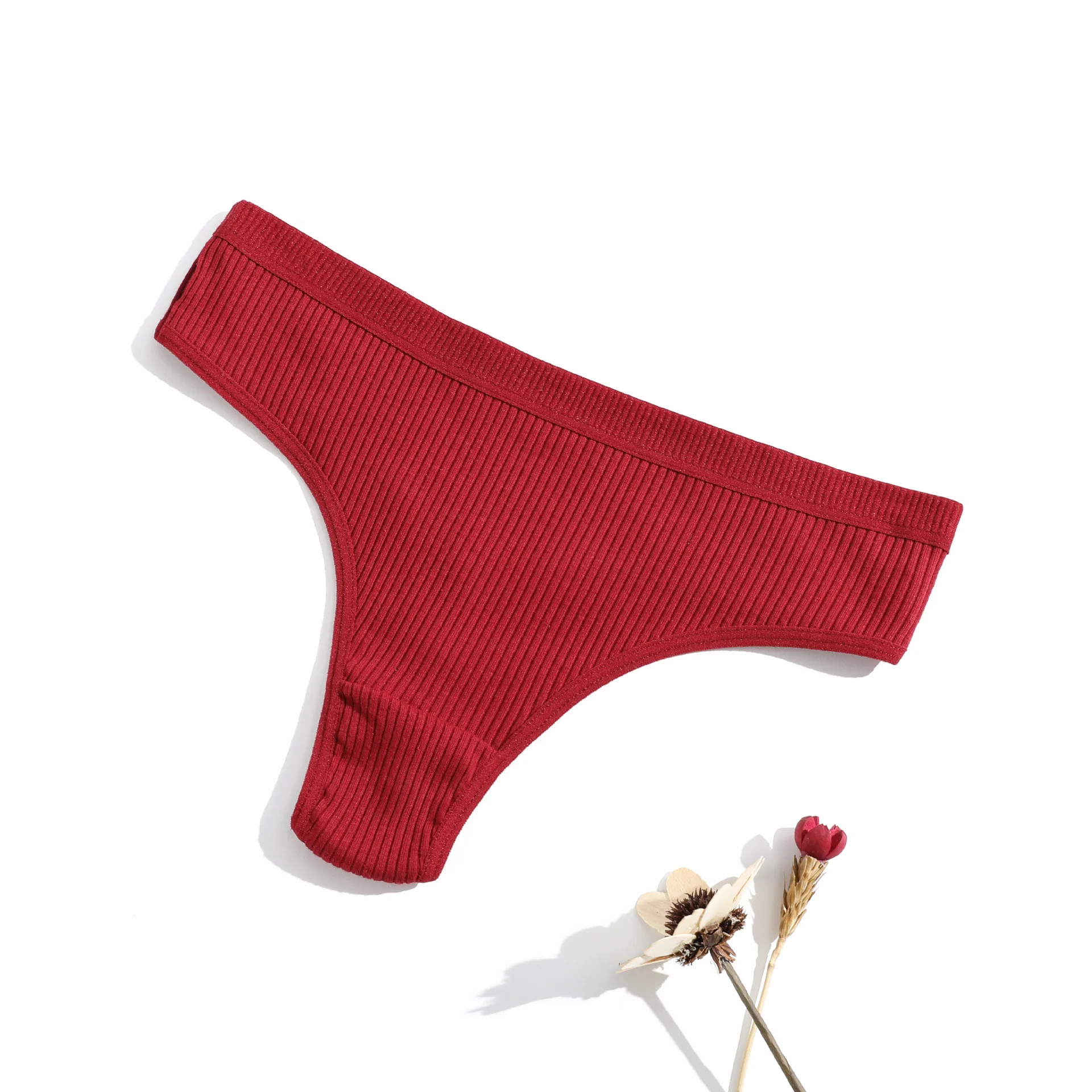 Ladies Cotton G String Thong Bikini Panties For Women Low Waist