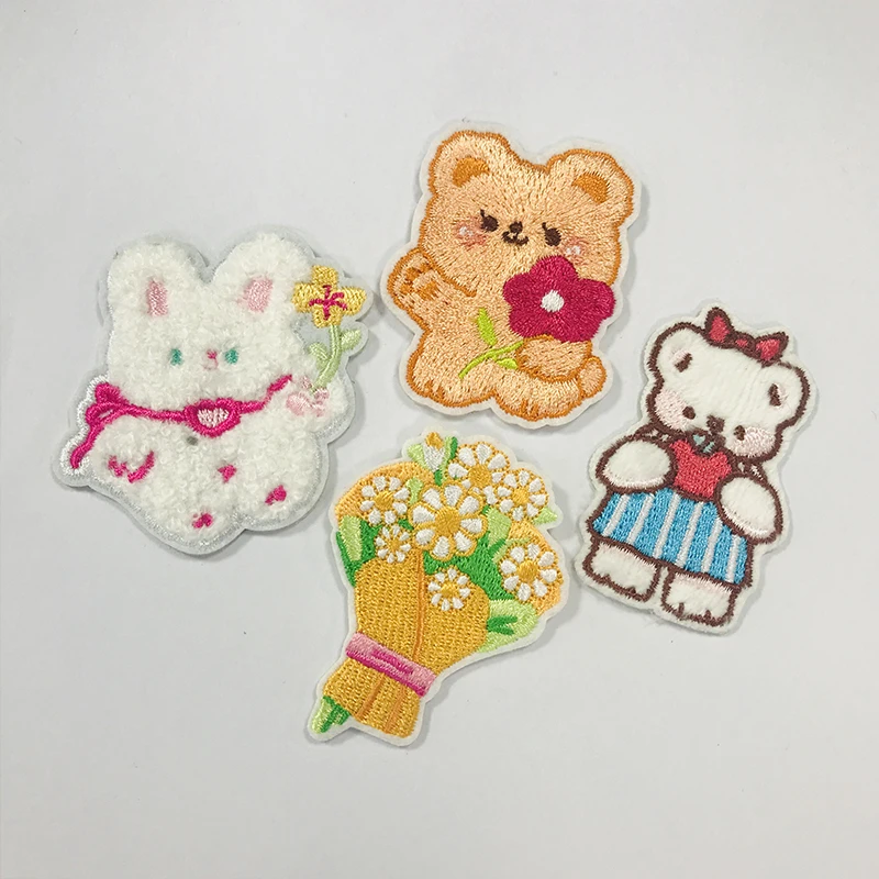 Embroidered Animal Shape Patches Tiger, Elephant, Panda, Owl Cute Patches Suitable for Children's Clothing
