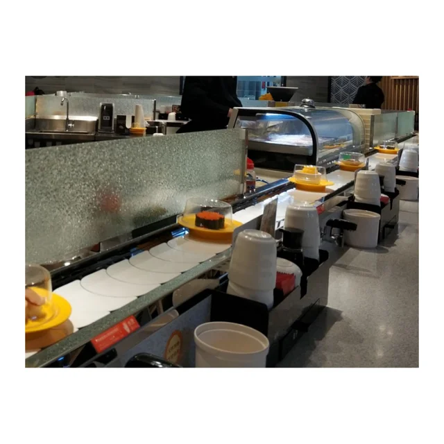 Original Maker PVC Belt Timely Service SUS316L Efficient Continuous Production Line Rotary Sushi Conveyor 6
