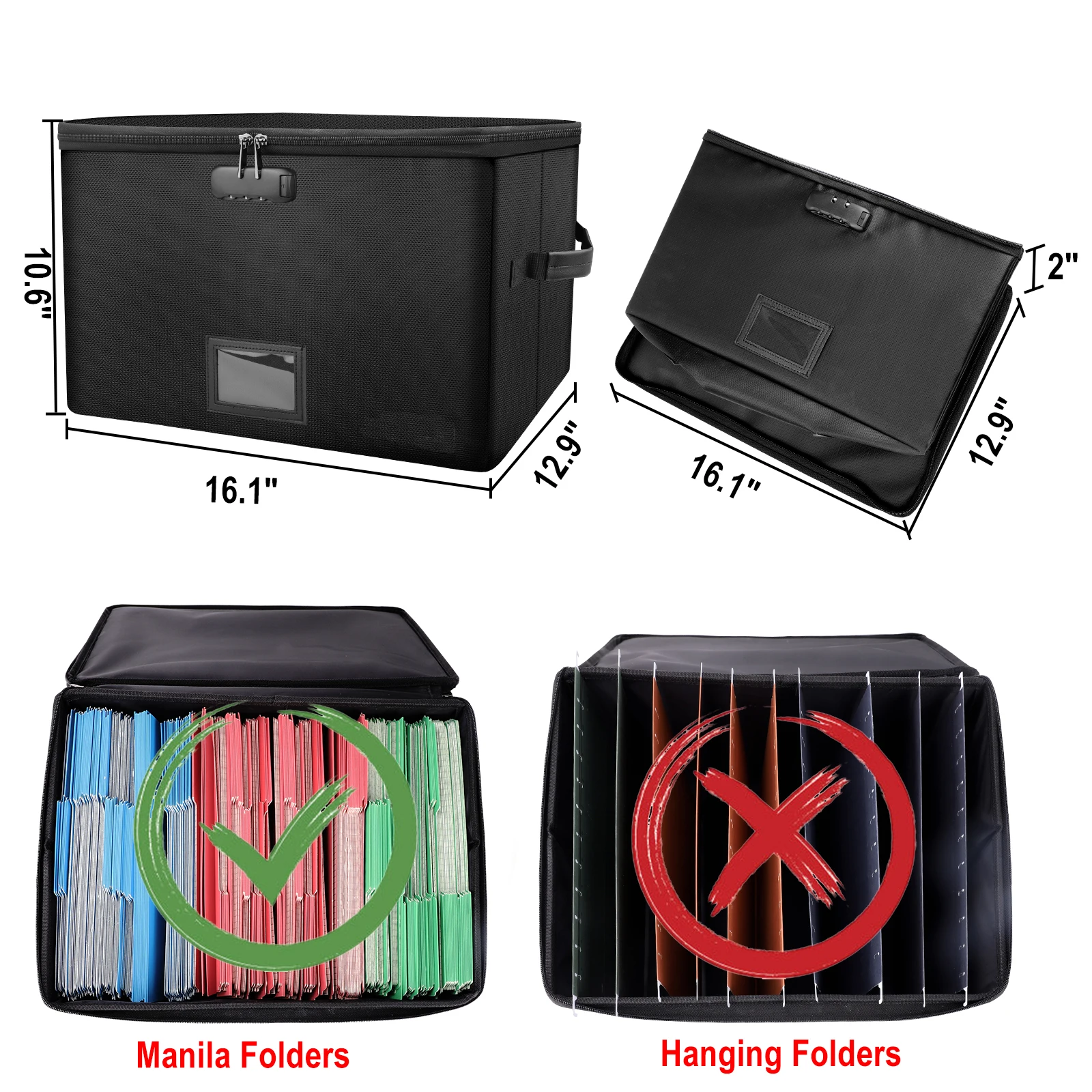 YIHUAXING Custom Hanging File Folder Case Lockable Fireproof Document ...