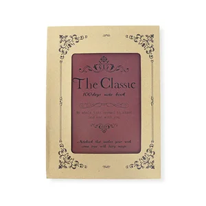 Vintage A5 Retro Style Hardcover Notebook Business Meeting Minutes Planner Elegant PU Leather Retro Gift Box Packaging for Gifts