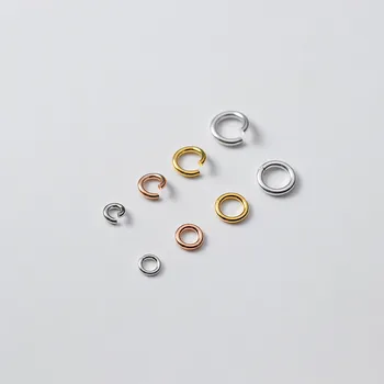 High quality 925 sterling silver rose gold open closed jump rings 1.2mm for jewelry making
