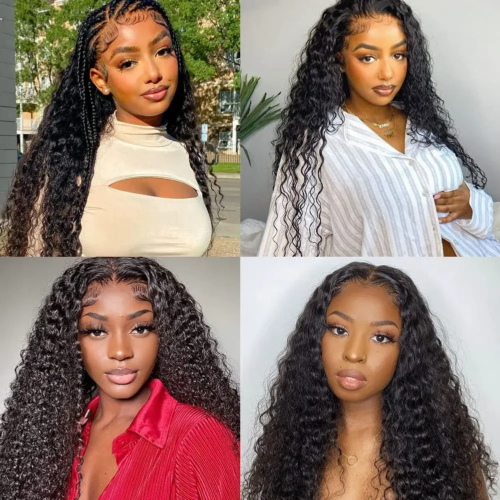 Extensii de păr uman cu bandă adezivă, ondulate adânc, păr Remy brazilian, extensii de păr creț, 20 buc/set, negru natural, 16-26 inci_voghion.com
