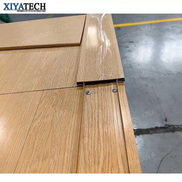 XIYATECH Custom American Vintage Style Aluminum Alloy Carriage House Garage Panels Opening Sectional Automatic Wooden Garage for