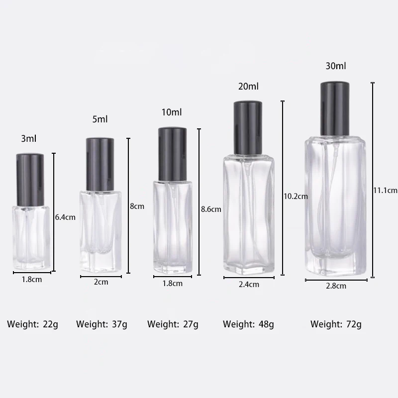 Vente directe usine : Flacons de parfum en verre vides de 3ml, 5ml, 6ml,  10ml, 20ml, 30ml disponibles pour logo personnalisé et couleurs de  pulvérisation sur mesure| Alibaba.com