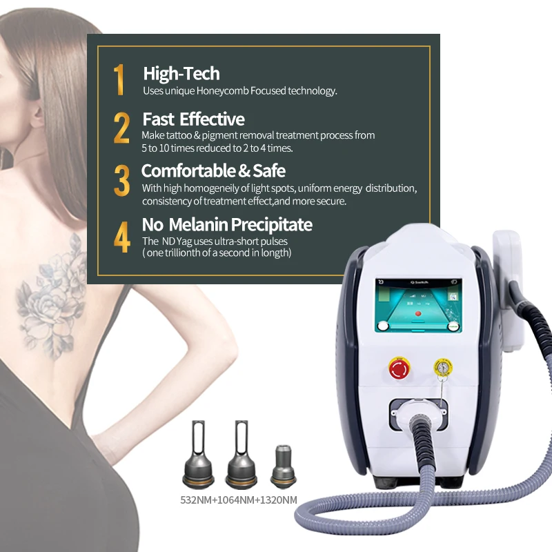 Cavity Vertical Touch Screen Handpiece Pigment Tattoo Removal Q ...