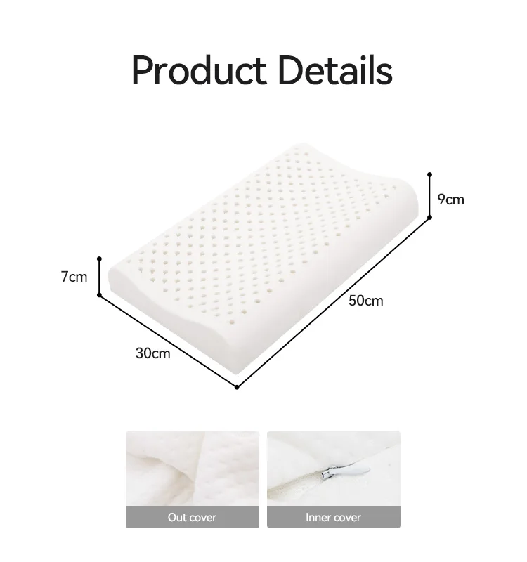 Breathable Ergonomic Organic Cervical Pillows Latex Natural Wholesale ...