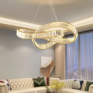Designer Lobby Art Living Room Interior Crystal Lamp Touch Gold Wedding Hotel Luxury Wedding Modern Crystal Chandelier