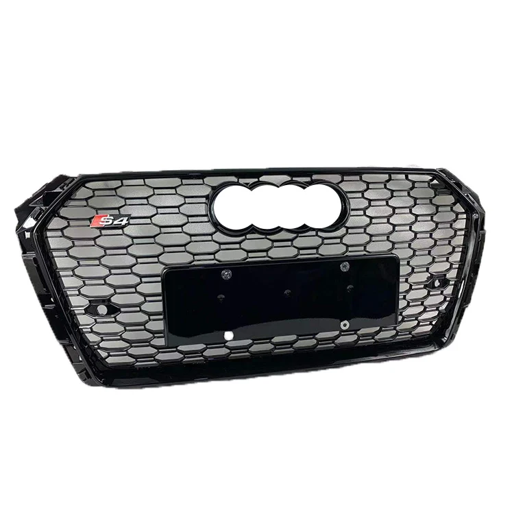 New ABS auto grille for audi A4 B9 A4L radiator honeycomb front bumper grill RS4 facelift mesh grille 2017 2018 2019