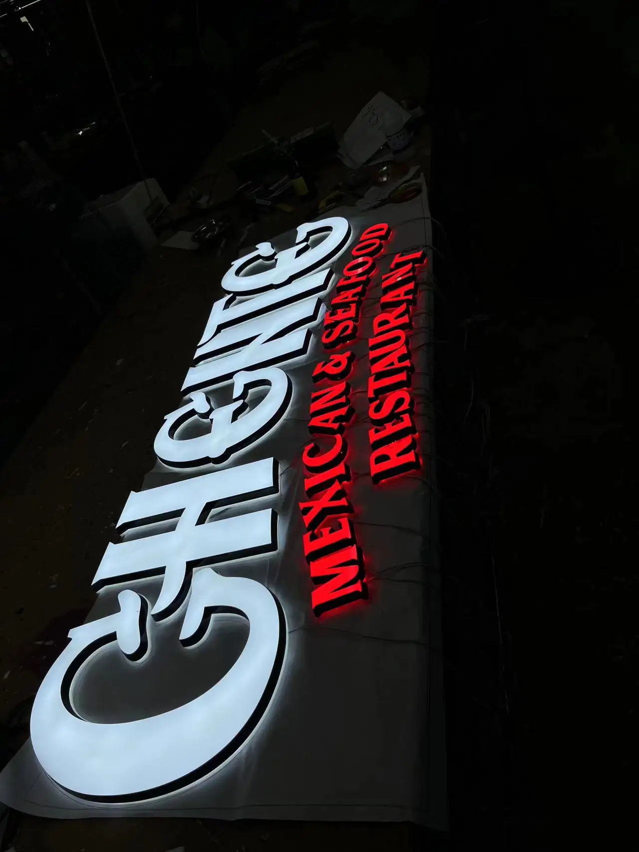 Custom 3D Front Lighting Led Channel Letter Logo Signs for Restaurant Pizza Kebab Store Front Signs