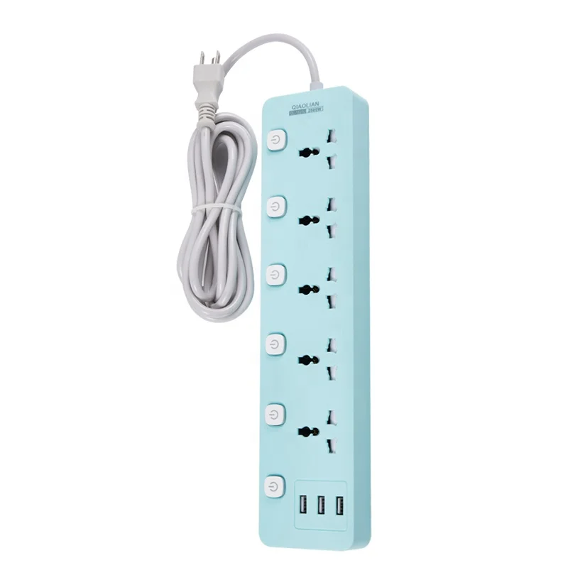 5 Way Universal Standard Grounding Extension European Multi Power Sockets