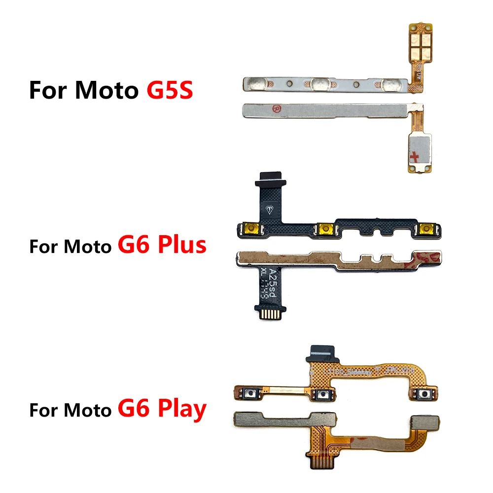 Wholesale Power Switch Volume Button Flex for Moto G4 G5 G5S G6 G7 G8 G9 Play Plus Cell Phone Spare Parts Flex De Power