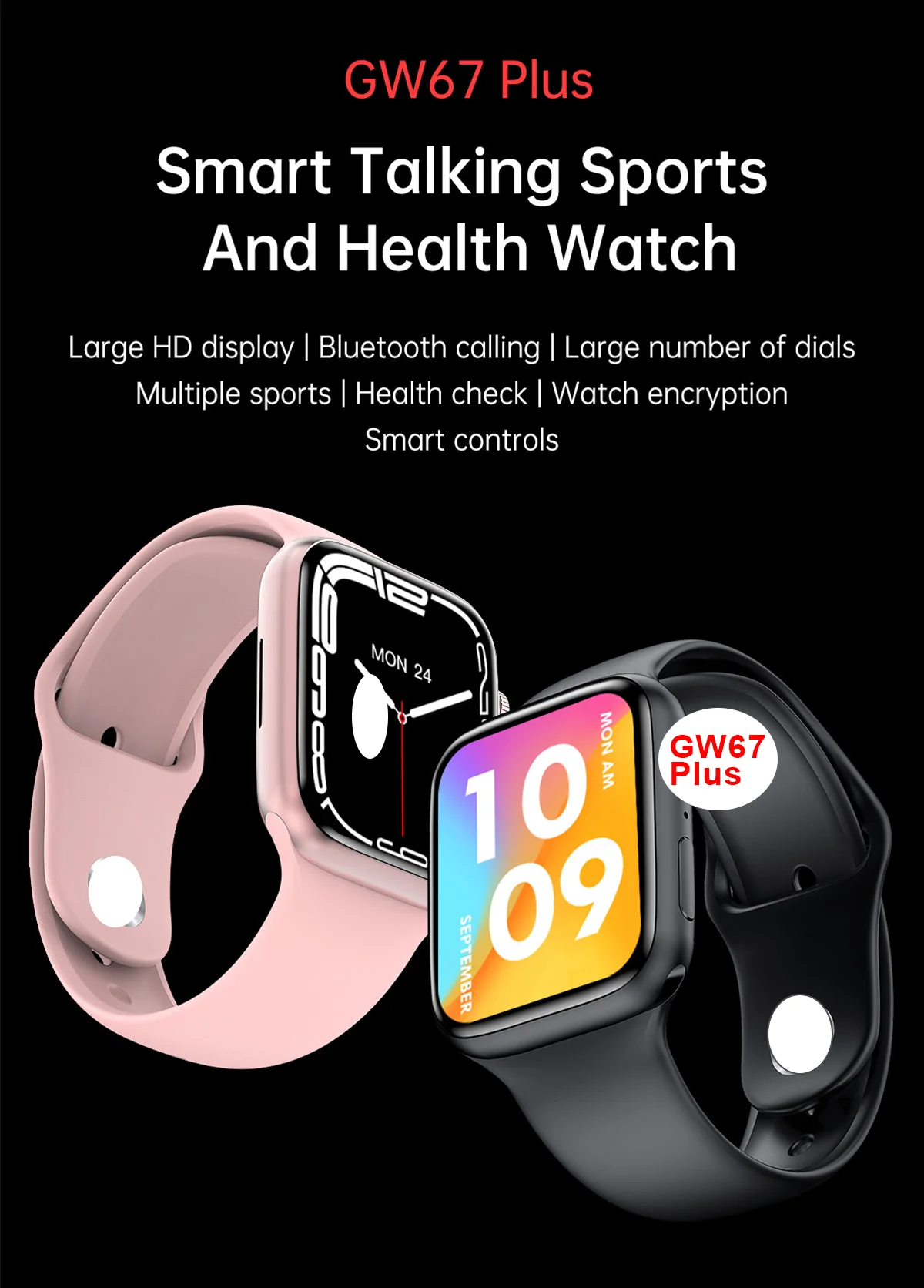 Reloj Inteligente Iwo 7 Gw67plus,1,75 Pulgadas,Completamente  Táctil,Pro,Iw67 Plus - Buy Gw67 Plus,Gw67 Más Smartwatch,Reloj Inteligente  Gw67 Plus Product on Alibaba.com