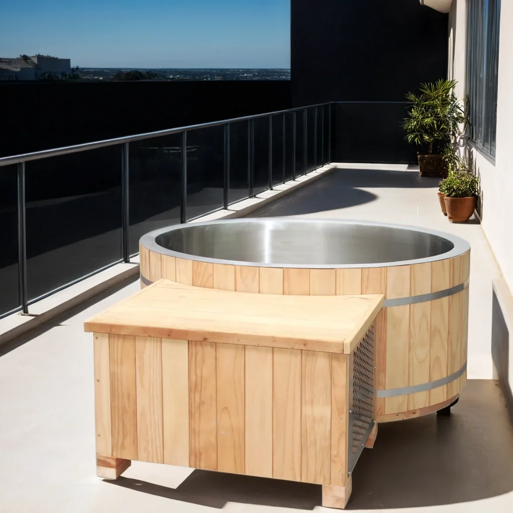 Fabrioc ODM OEM Dúlra Nua-Zeland Pine Red Cedar Tub Plunging Fuar le Chiller