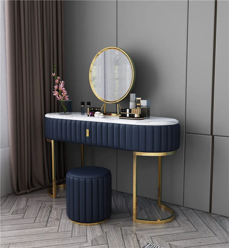Custom Gold Metal Marble Top Dressers Cabinet Home Furniture Luxury Bedroom Dresser Table