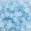 Perles imitation jade 6 mm - Bleu clair