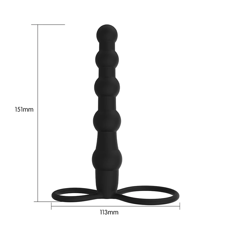 TOPARC New Design Silicone Anal Plug for Men Women Anal Plug Beads Double Penetration Strap on Dildo Anal Toy Butt Plug