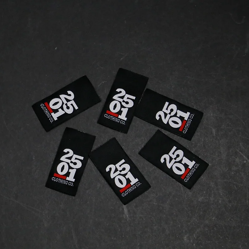 Luxury Custom Damask Woven Label Glow in the Dark Garment Labels  for Clothing