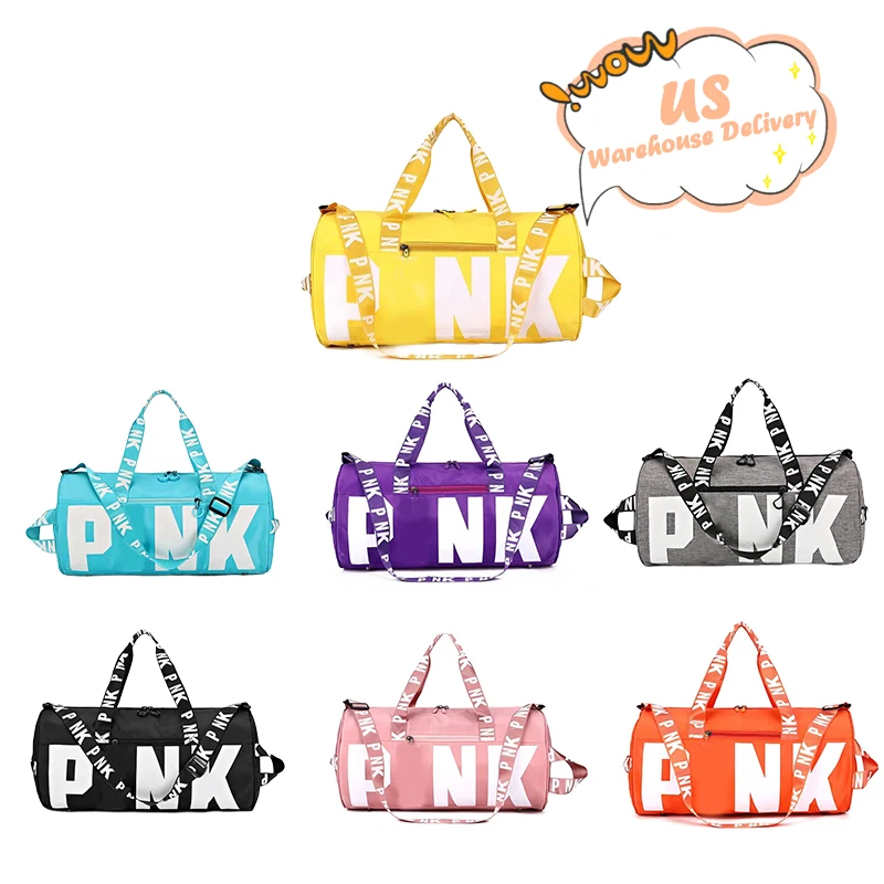 Доставка со склада в США дорожная сумка спортивная розовая модная Лидер продаж заводская цена сумка-тоут через плечо спортивные