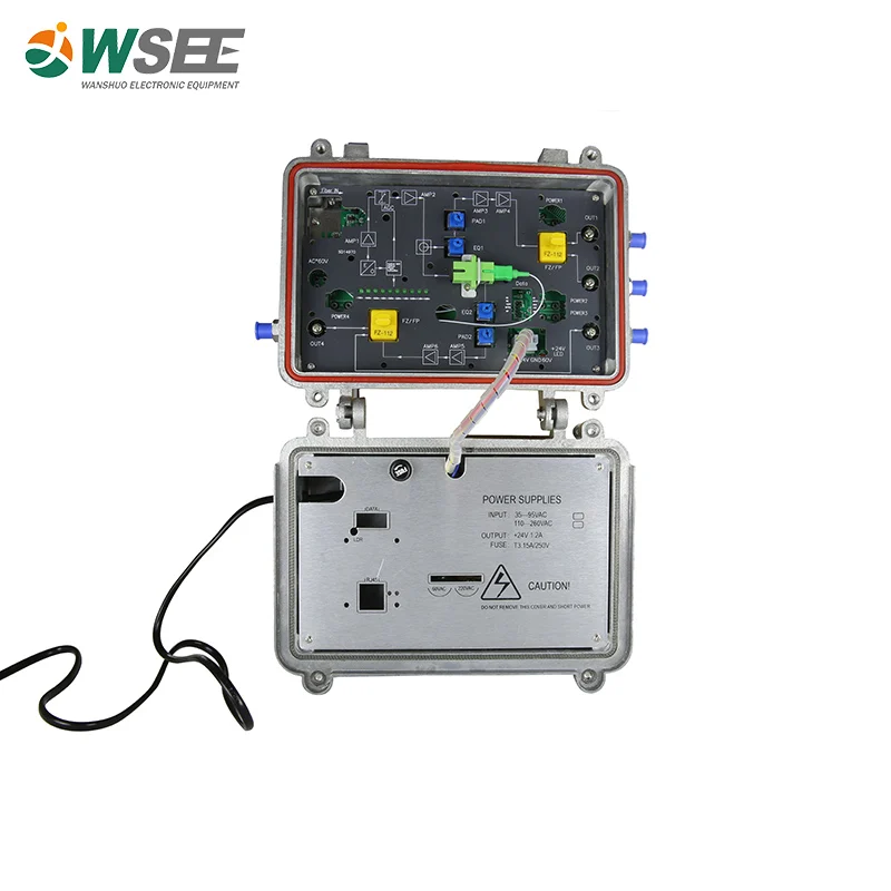 OR409 AGC HFC Four Outputs 60V 220V Outdoor CATV Optical Node Receiver