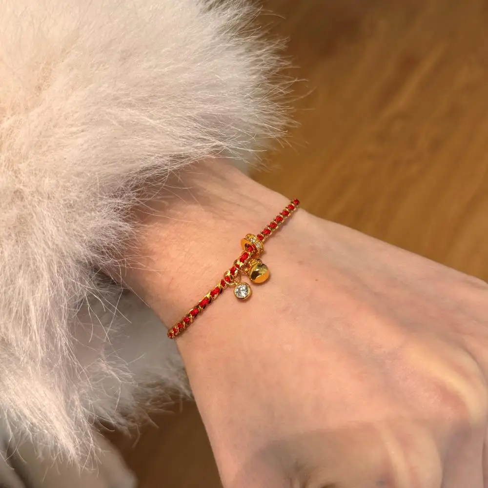 KAKODIY Chinese popular style gourd red rope gold plated 925 Sterling Silver bracelet detail 1