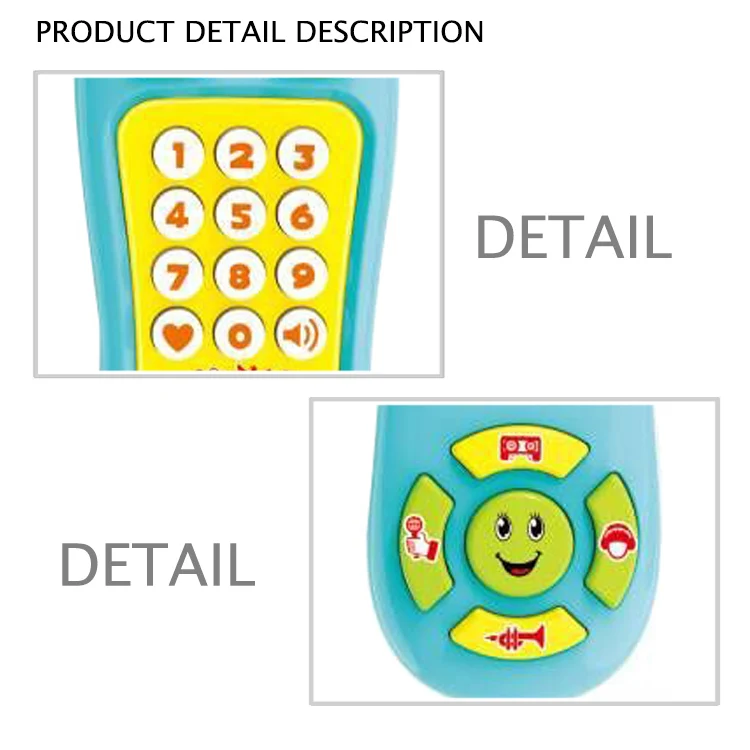 Пластиковый музыкальный светильник, развивающий пульт управления с несколькими кнопками для раннего развития детей, музыкальная игрушка с дистанционным управлением