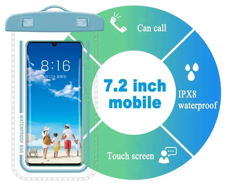 product heavy duty waterproof phone pouch case for iphone 17 16 15 pro max s25 ultra water proof cell phone dry bag beach protector-4