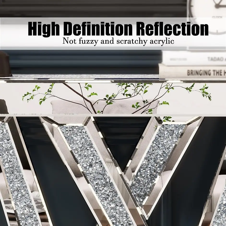 Elvarenae Vesper W-Base Mirrored Console Table — product detail