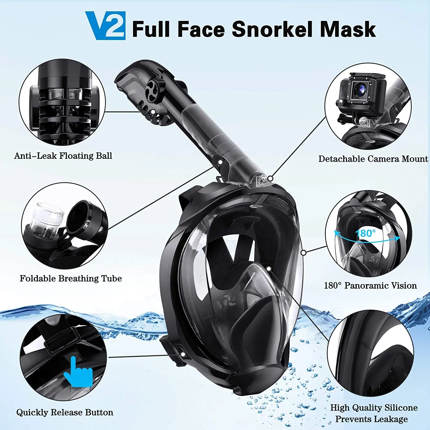 Factory Price Underwater Mask Adult Diving Equipment Full Face Diving ...