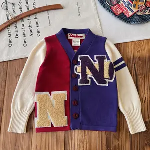 Customized Spring Autumn Japanese-style Children's N-line Sweater Cardigan Clothes for Kids