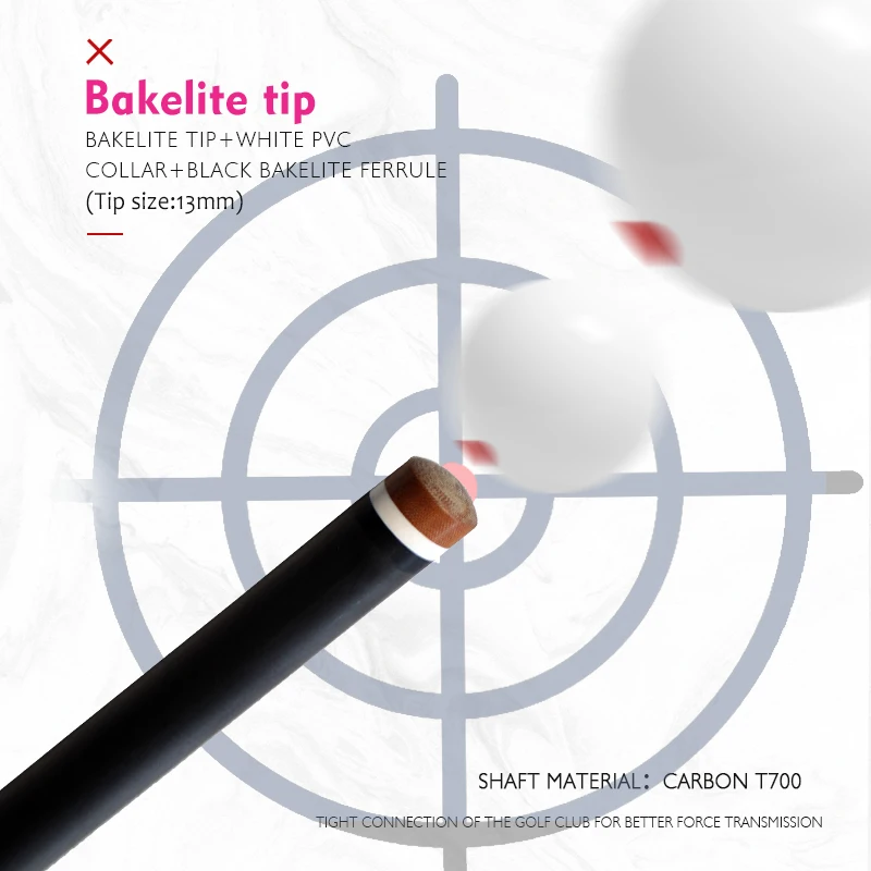 OK HEALING T700 Carbon Fiber Pool Cue - Durable & Lightweight