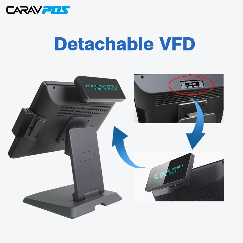 New Dual Screen Pos Machine for Sale with Stand Cash Register All in One Pos System