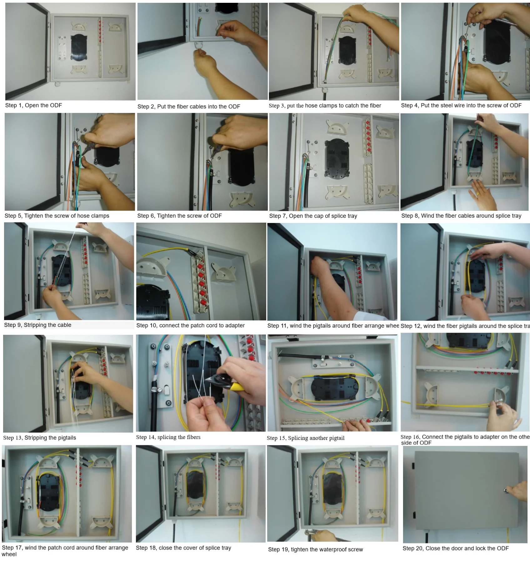 Outdoor Fibre Deployment Projects 24 Port Patch Panel Odf 12 48 72 144 ...