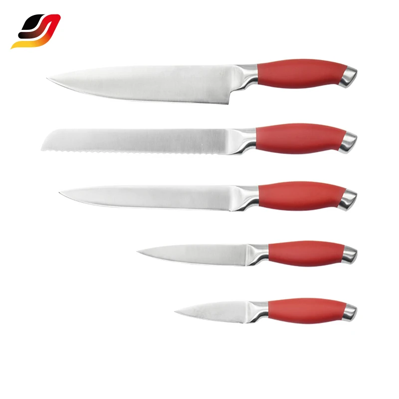 Factory Directly Wholesale Kitchen Chef Knives Stainless Steel 6 PCS Kitchen Knife Set with Hollow Coated Handle