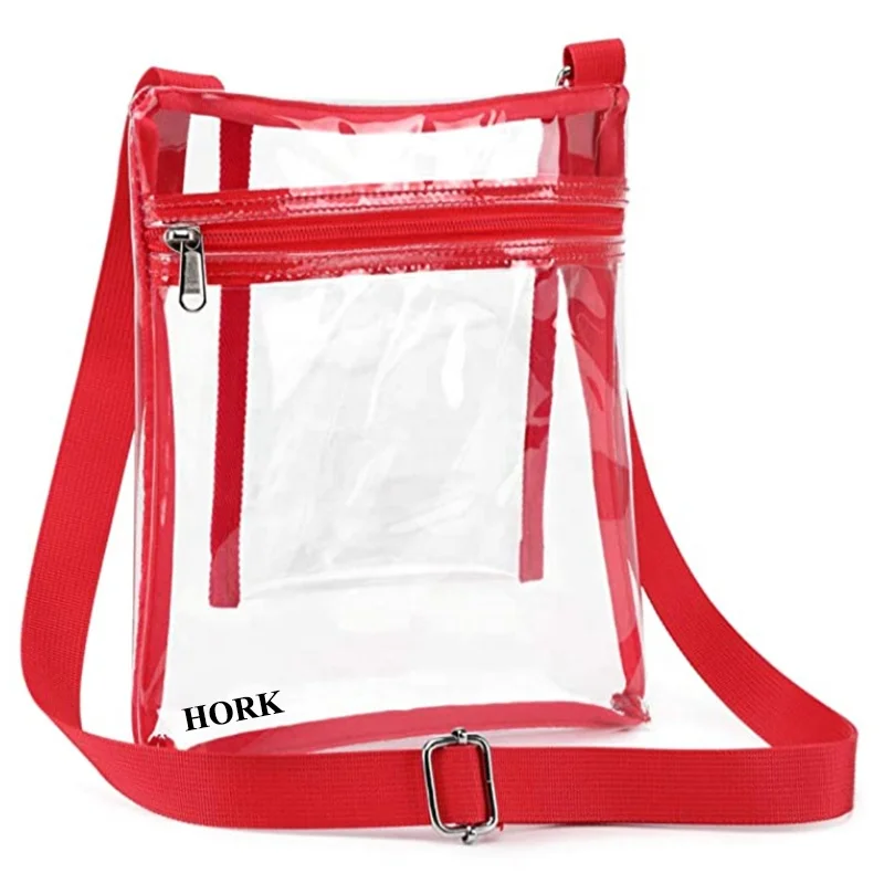 Promotional Clear Crossbody Purse Clear Bag Stadium Approved Clear