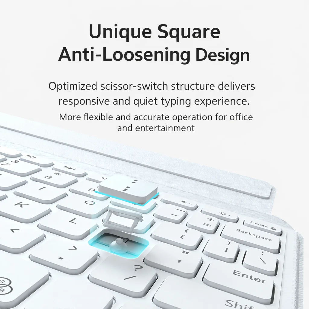 product magnetic detachable bluetooth keyboard for ipad lightweight portable type c charging compatible for ipad air pro laudtec-9